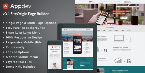Appdev – Best Mobile App WordPress Theme Appdev - Best Mobile App WordPress Theme