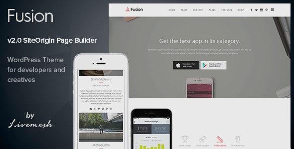 Fusion – Best Mobile App WordPress Theme Fusion - Best Mobile App WordPress Theme