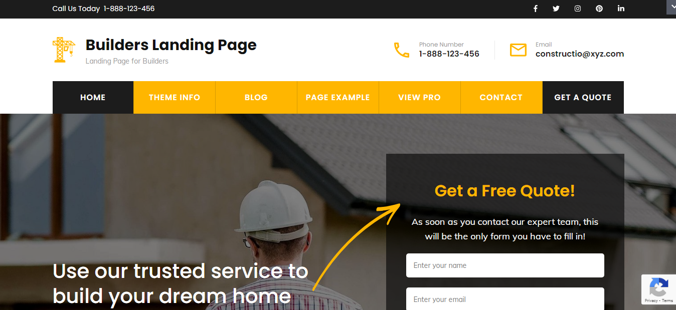 Builders Landing Page – Best Free Landing Page WordPress Theme Builders Landing Page - Best Free Landing Page WordPress Theme