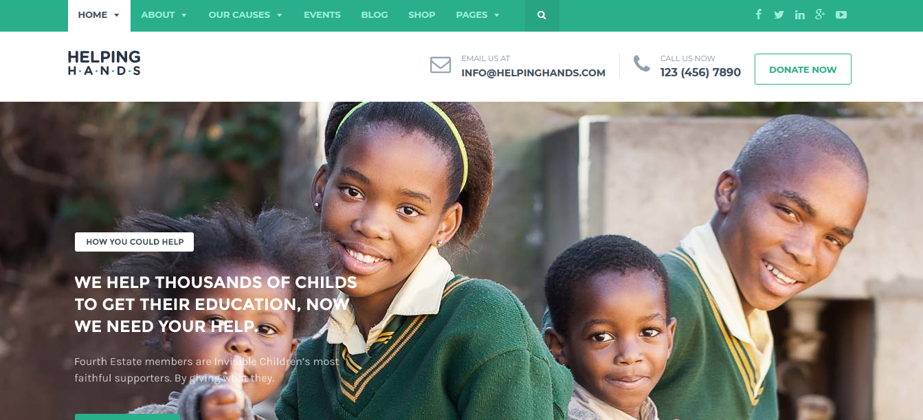 HelpingHands – Best WordPress Theme for Nonprofit Organizations HelpingHands - Best WordPress Theme for Nonprofit Organizations