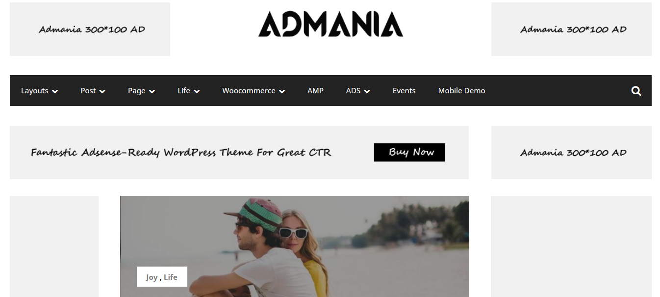 Admania – Best Gutenberg Theme Admania - Best Gutenberg Theme