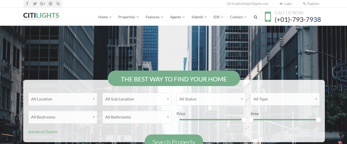 CitiLights – Best Real Estate WordPress Theme CitiLights - Best Real Estate WordPress Theme