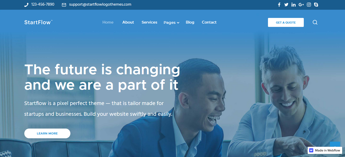 StartFlow – Best Webflow Startup Template StartFlow - Best Webflow Startup Template