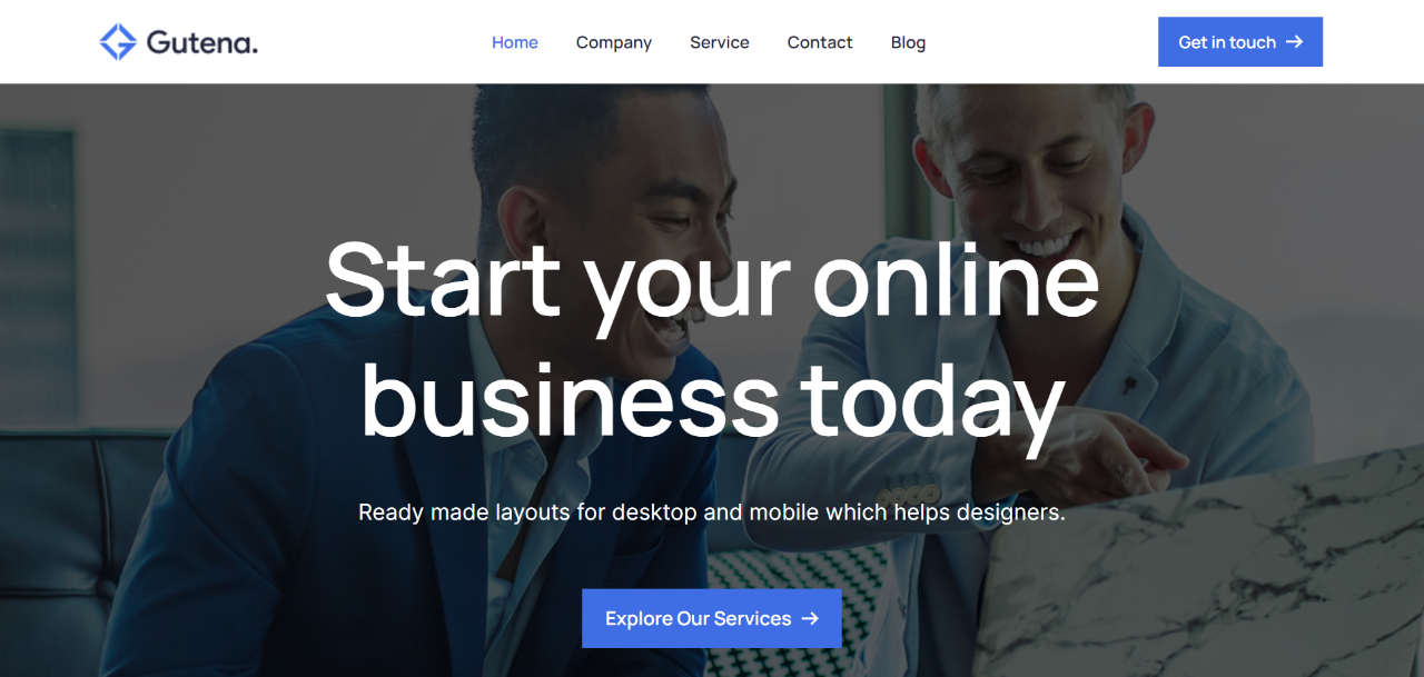 Block-based WordPress Themes – Gutena Block-based WordPress Themes
