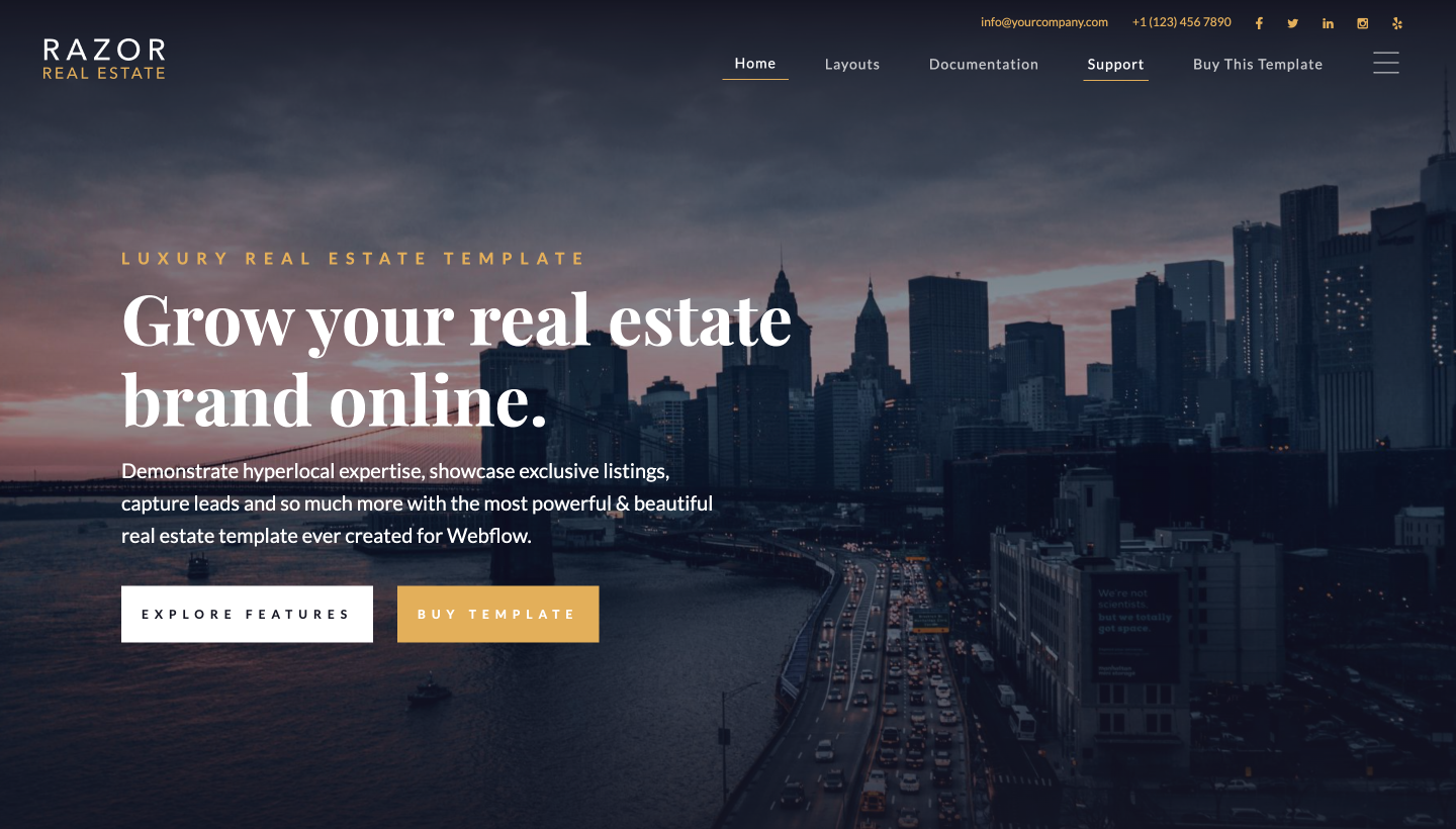 real estate-website-templates-Razor real estate website templates