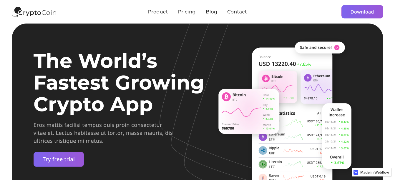 App-Website-Templates-CryptoCoin App Website Templates-CryptoCoin