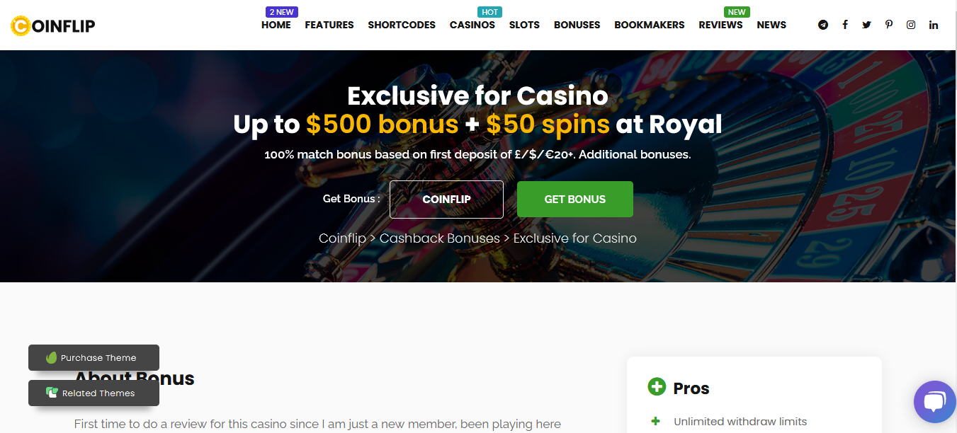 Coinflip – Best WordPress Casino Themes Coinflip - Best WordPress Casino Themes