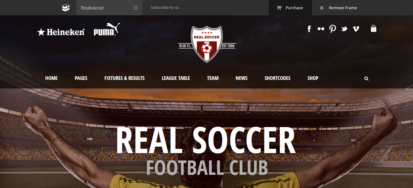 Real Soccer – Best Sports WordPress Theme Real Soccer - Best Sports WordPress Theme