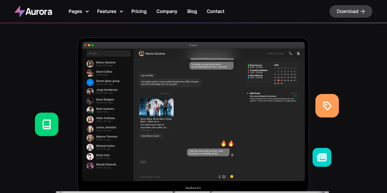 app-website-templates-Aurora App Website Templates-Aurora