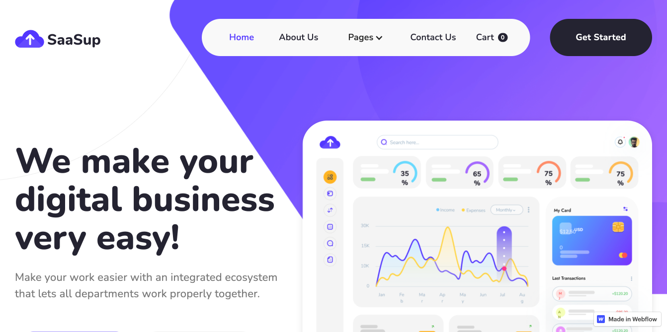 saas templates-SaaSup saas website templates-SaaSup template image
