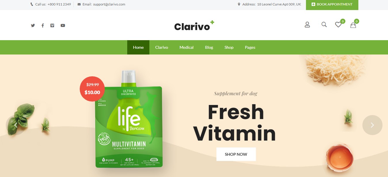 Clarivo – Best Pharmacy WordPress Theme Clarivo - Best Pharmacy WordPress Theme