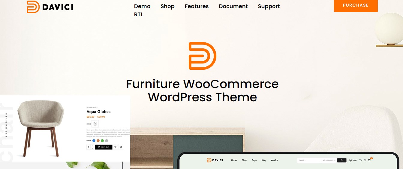 Davici – Best Furniture WordPress Theme Davici - Best Furniture WordPress Theme