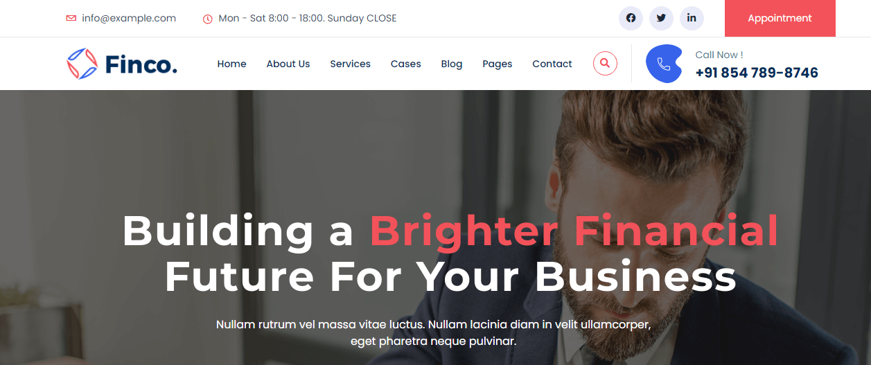 Finco wordpress theme Finco-wordpress-theme