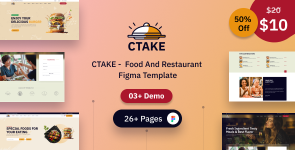 CTAKE – Best Restaurant Figma Templates CTAKE - Best Restaurant Figma Templates