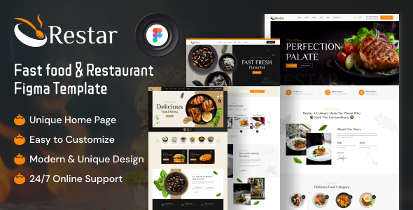 Restar – Best Restuarant Figma Templates for Fine Dining Restar - Best Restuarant Figma Templates for Fine Dining