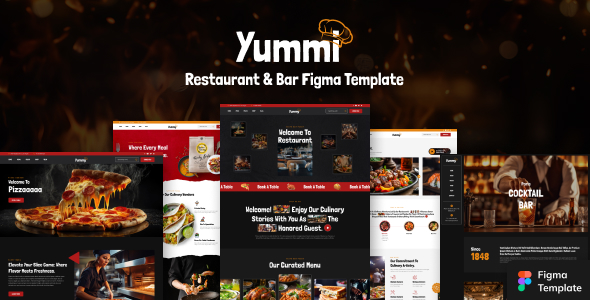 Yummi – Best Restuarant Figma Templates for Fine Dining Yummi - Best Restuarant Figma Templates for Fine Dining